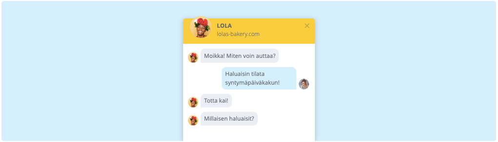 Strikingly Live Chat -ominaisuus