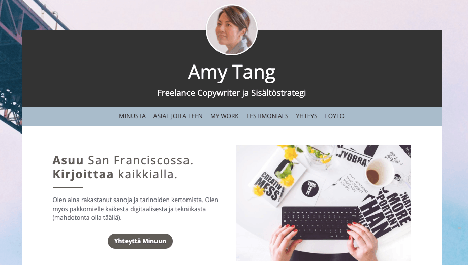 Profiilisivuston malli Strikinglyltä