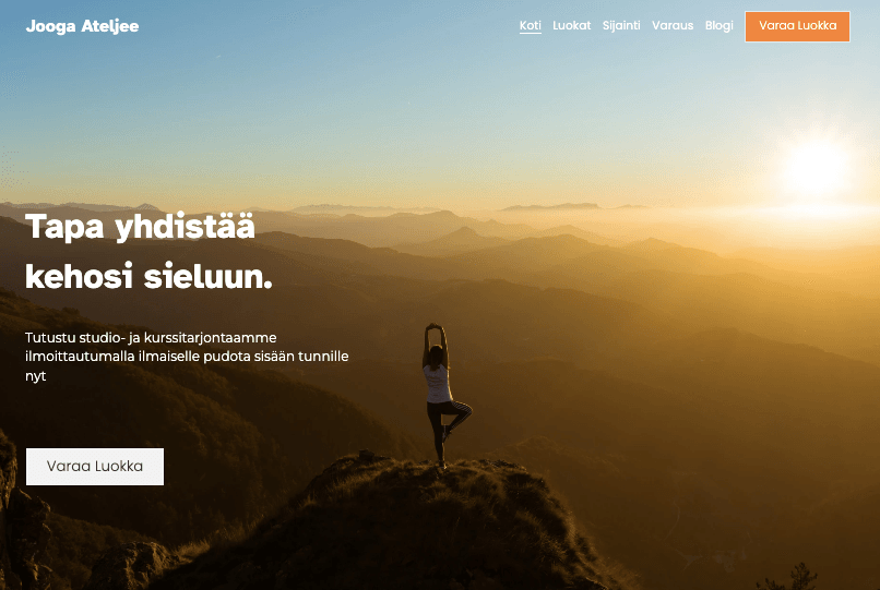 Yoga Studion malli Strikinglyltä