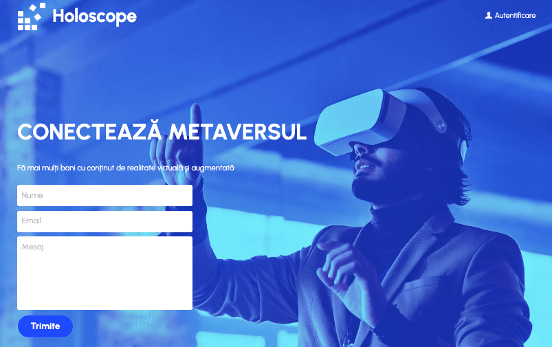 Șablon Holoscope de la Strikingly