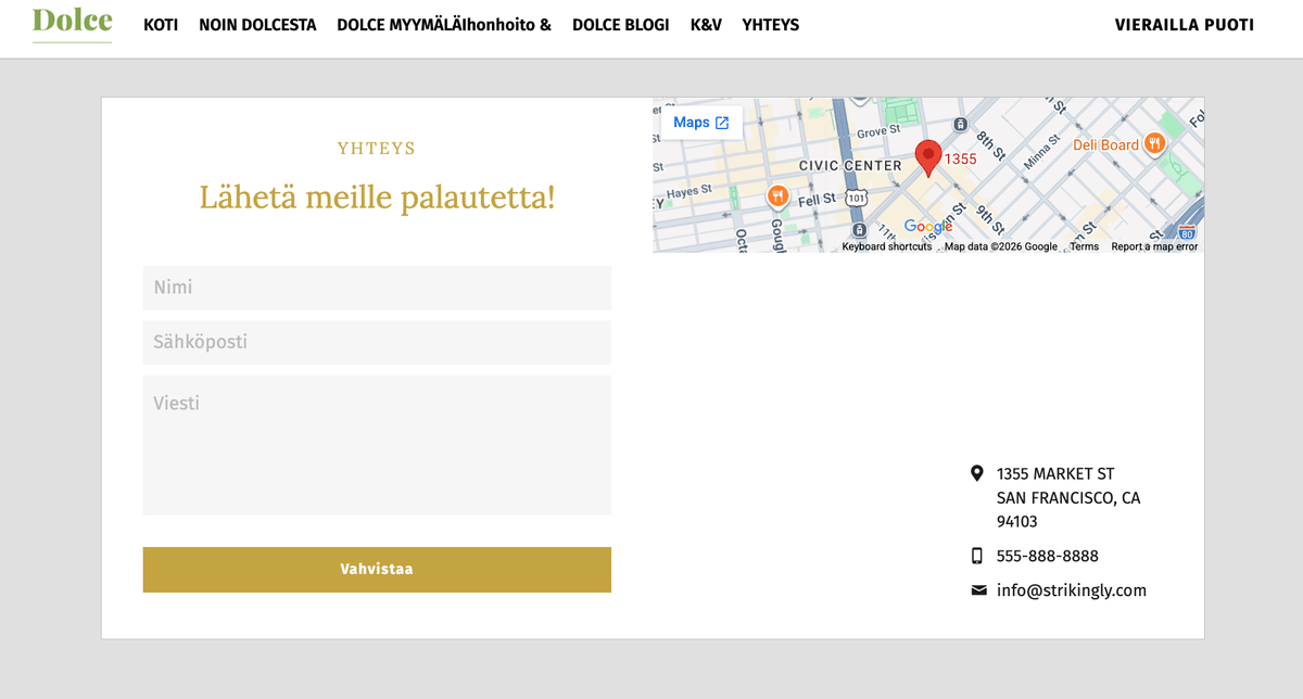 Dolce-malli Strikinglyltä