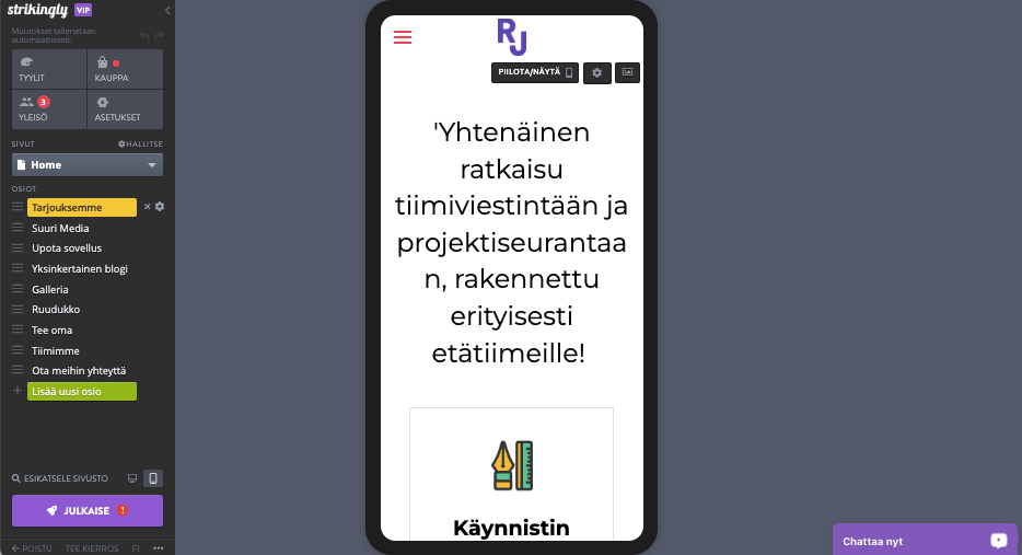 Cinemagraphs On Strikingly - Tarkista mobiiliyhteensopivuus