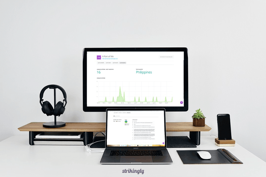 لوحة تحليلات Strikingly