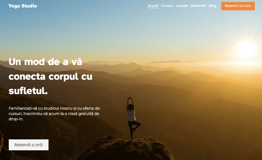 Șablon de blog pentru studio de yoga