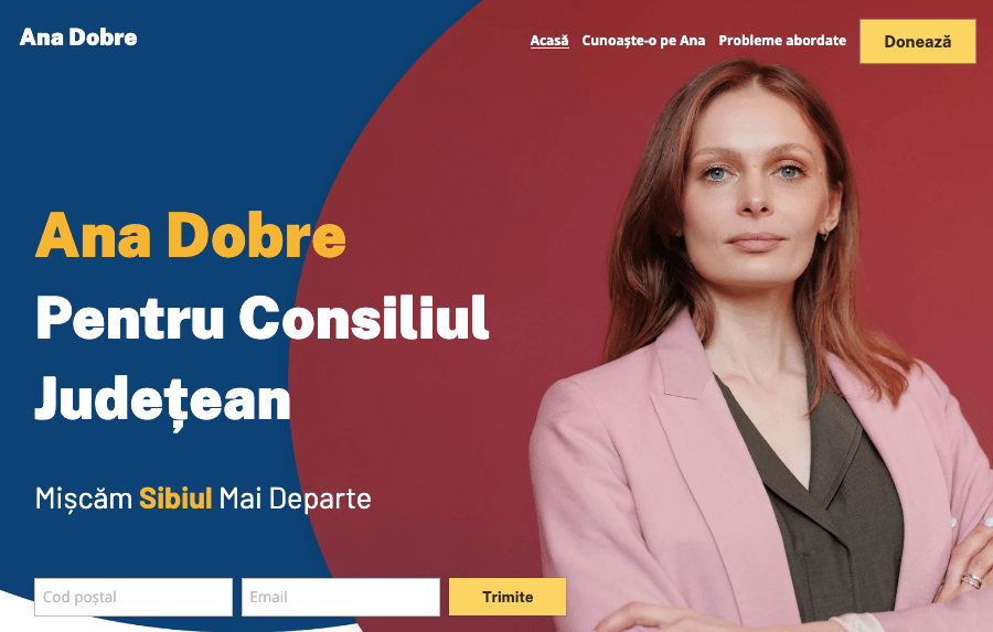 Șablon Ava de la Strikingly