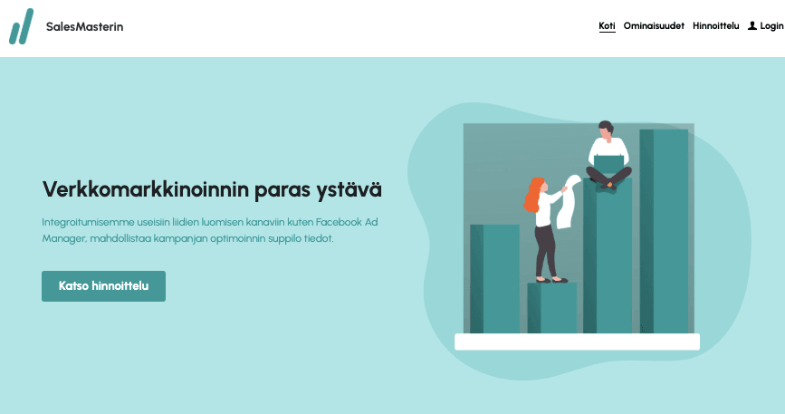 SalesMaster Verkkosivupohja Strikinglyltä