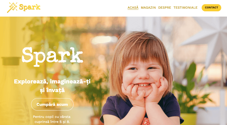 Șablon Spark de la Strikingly