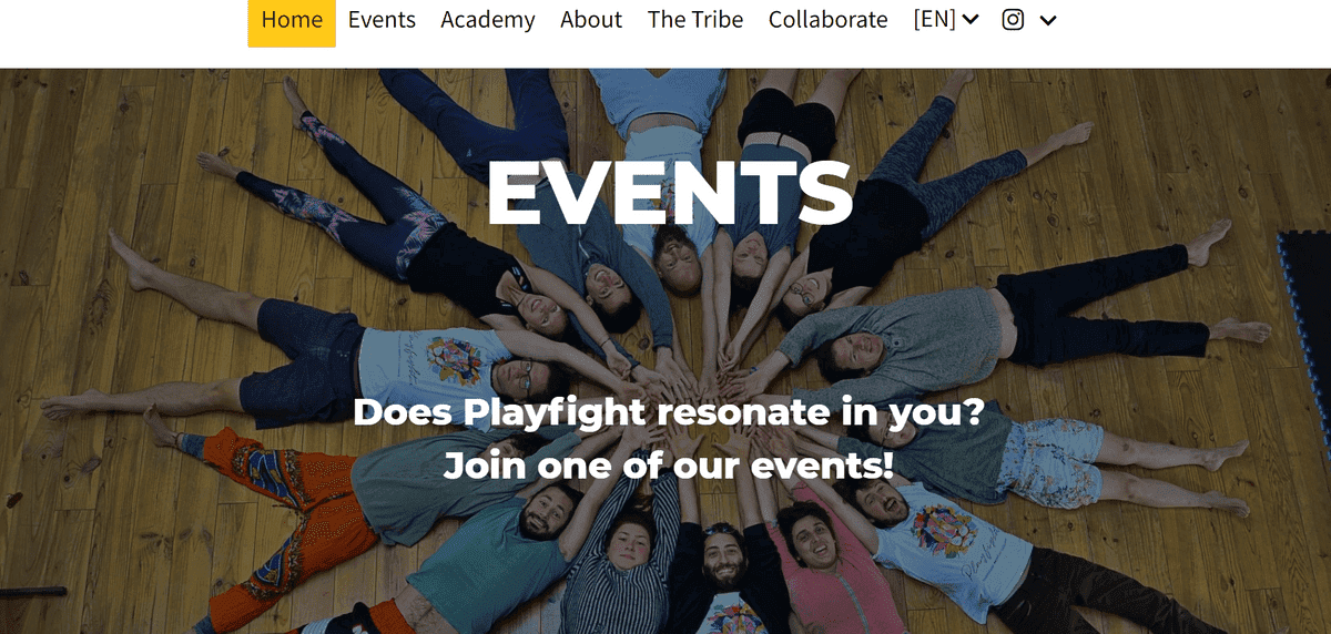 Desain situs web nirlaba seperti Playfight