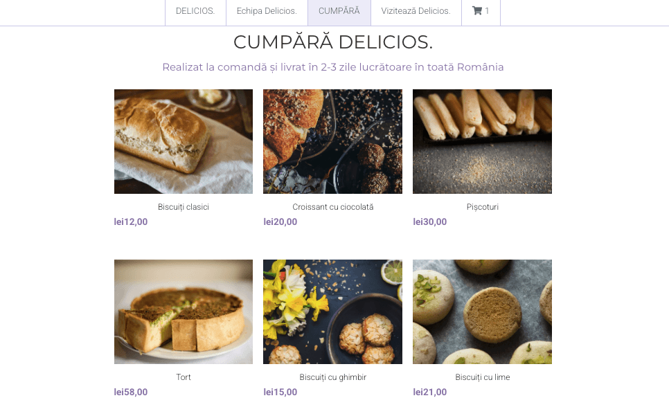 Șablon minimal de magazin de la Strikingly