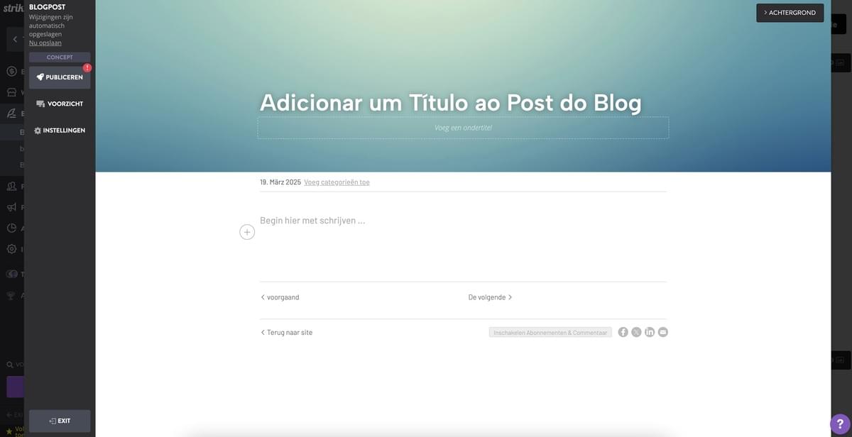 Afbeelding afkomstig van Strikingly