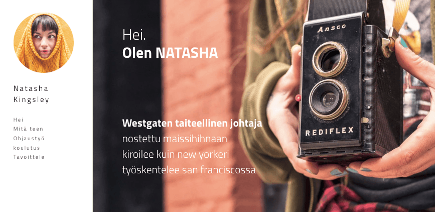 Tyylikäs elokuvantekijän portfoliomalli Strikinglyltä