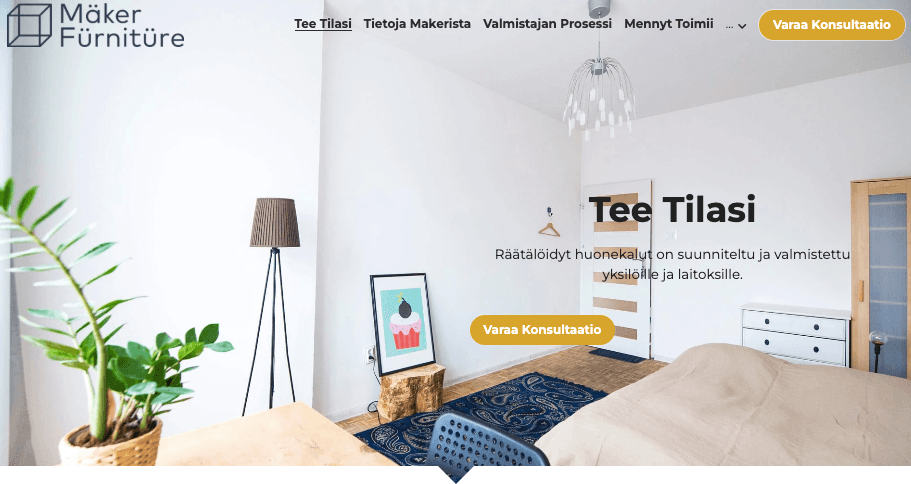 Rakentaja Nettisivumalli Strikinglystä