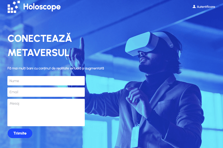 Șablonul Holoscope de la Strikingly