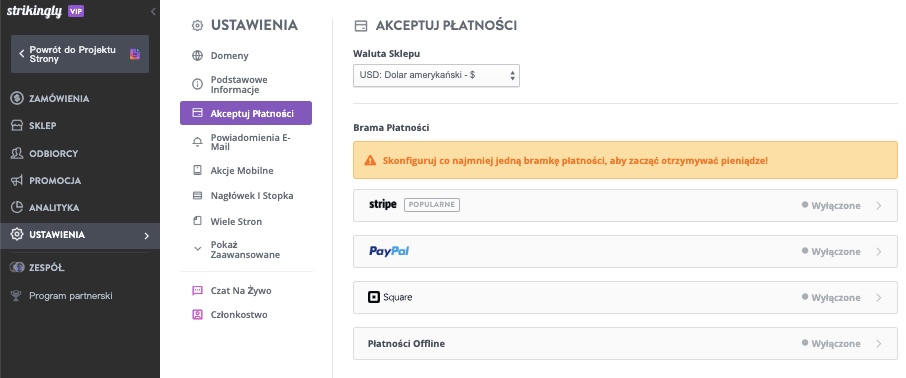 Jak rozpocząć działalność na małą skalę z Strikingly - Ustaw płatności online