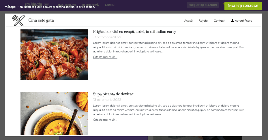 Sfaturi de copywriting pentru Strikingly - Actualizați periodic conținutul