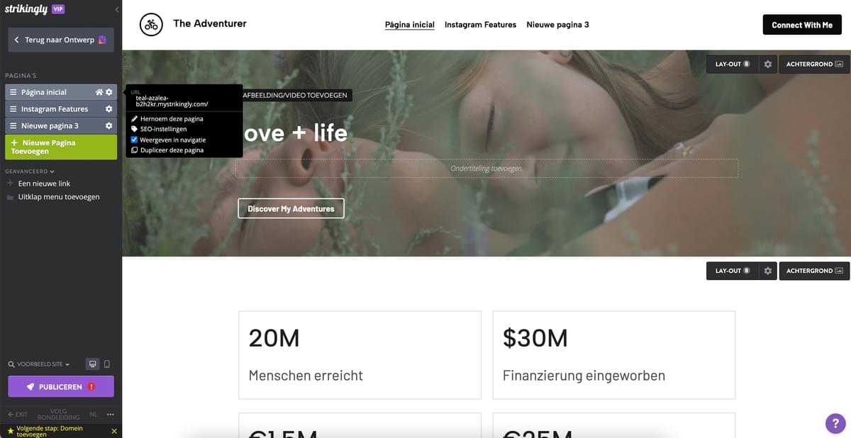 Afbeelding afkomstig van Strikingly