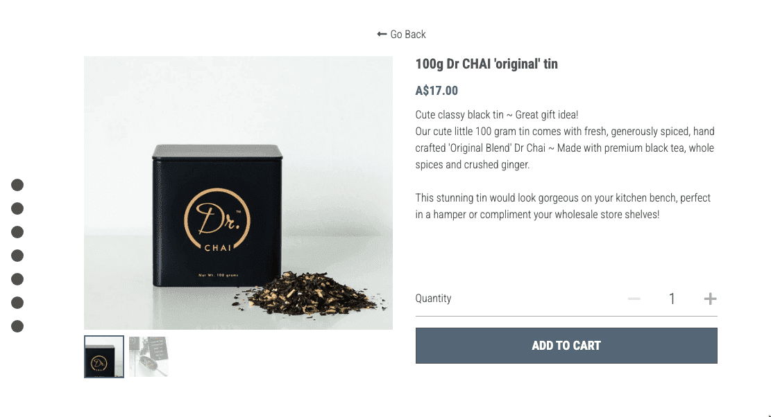 Imagen tomada de la página web de un usuario de Strikingly