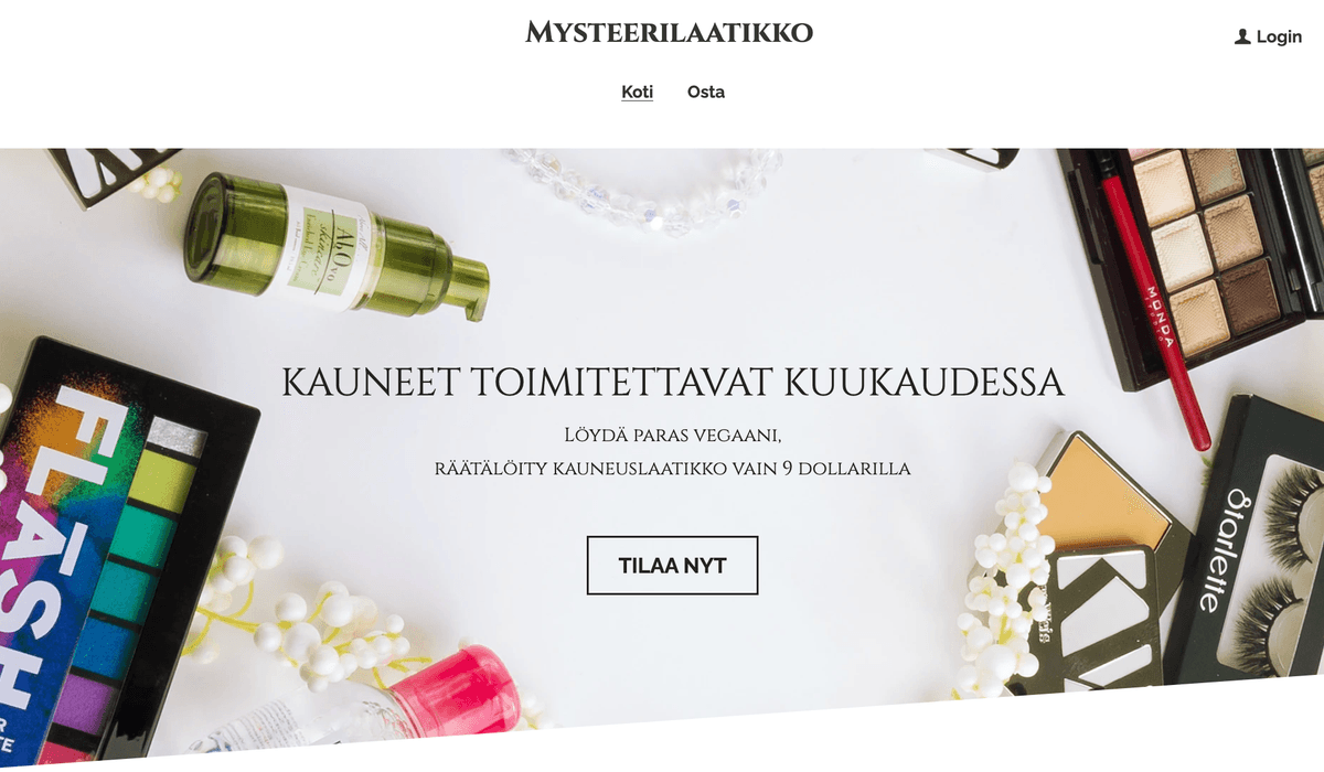 Mysteerilaatikon malli Strikinglyltä