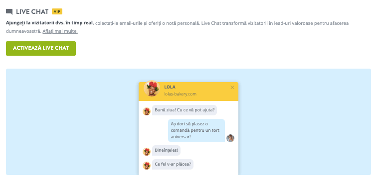 Funcție de chat live izbitoare