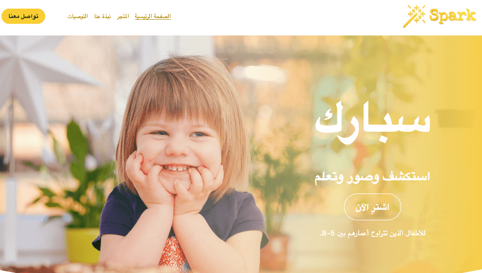 نموذج Spark من Strikingly