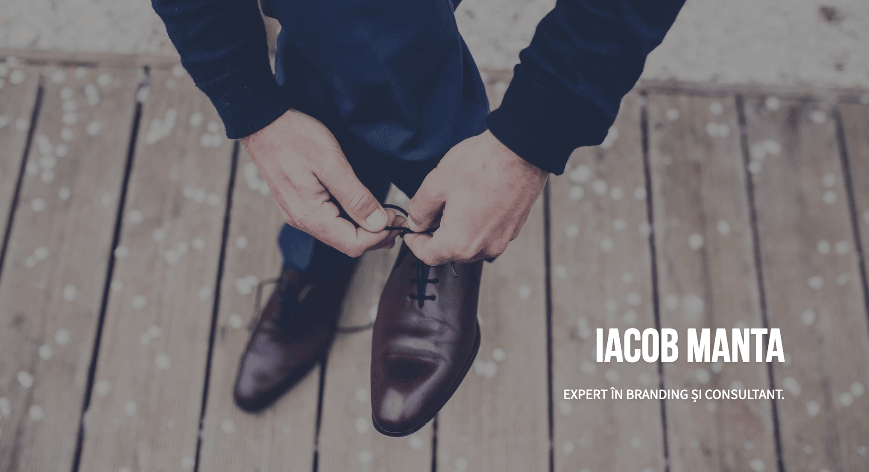 Șablon digital Jacob Mantri pentru creatorul de la Strikingly