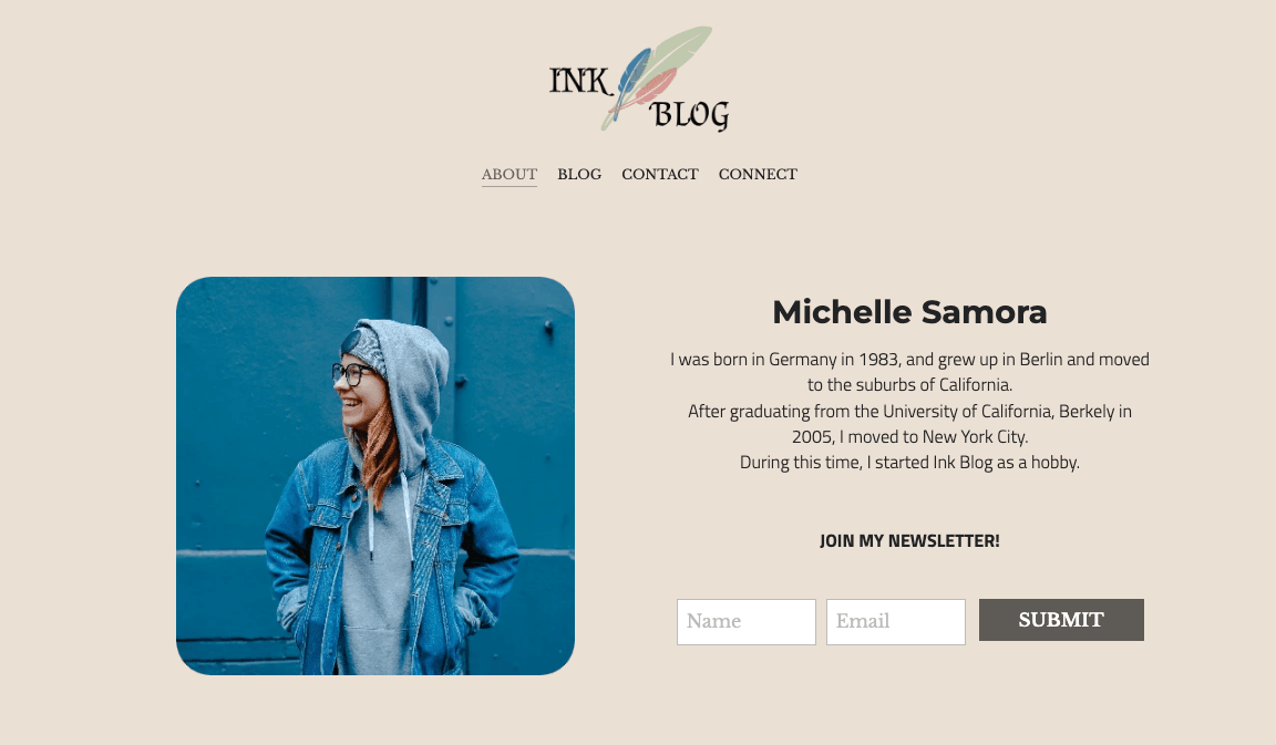 Ink Strona Internetowa Bloga Szablon