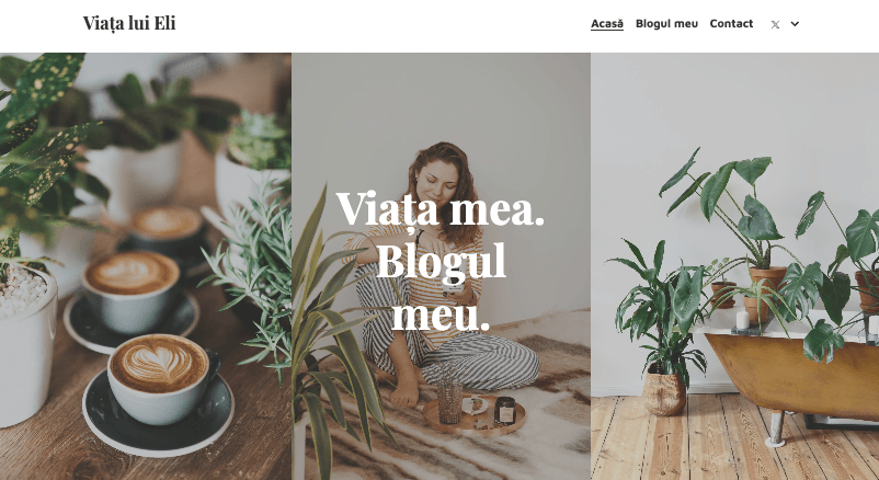 Modă blog șablon de la Strikingly