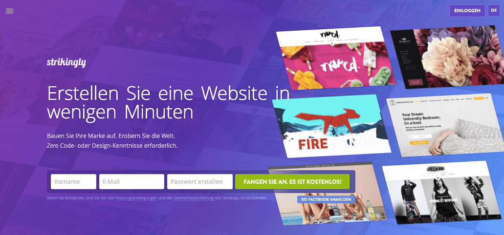 Strikingly Landing Page