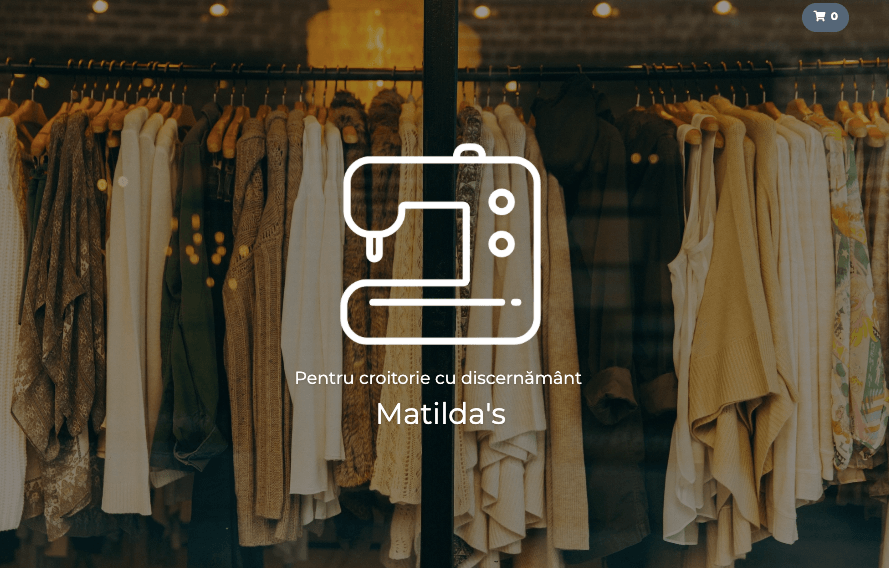 Template-ul de magazin Perspective de la Strikingly