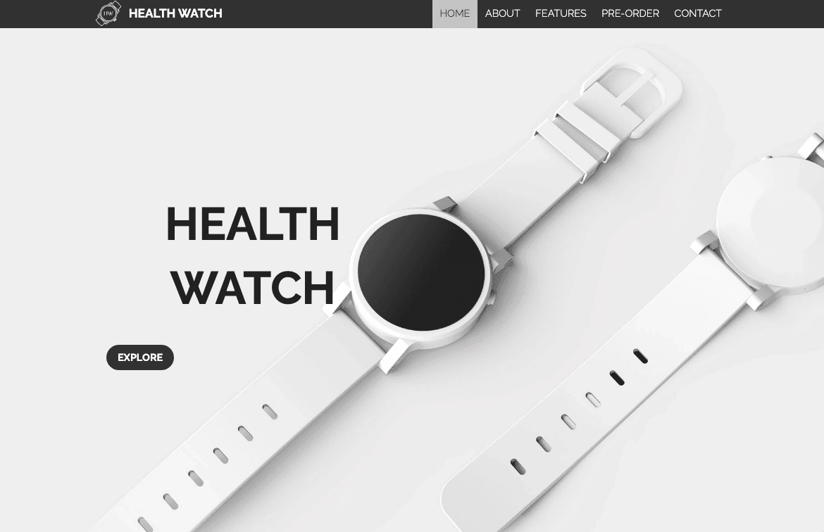 Szablon Health Watch od Strikingly