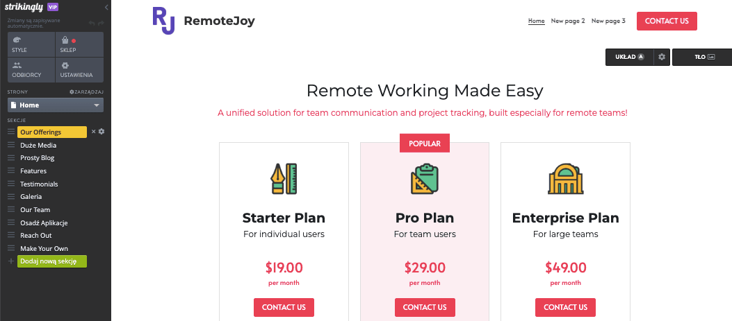 Etykieta Mediów Społecznościowych ze Strikingly - Udostępniaj różnorodne treści