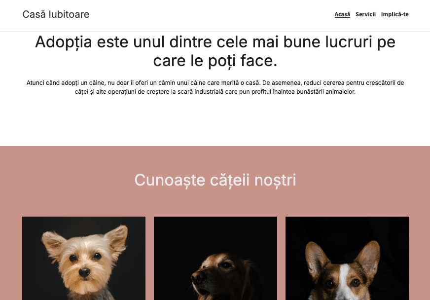 Șablon de design pentru website-ul nonprofit Loving Home
