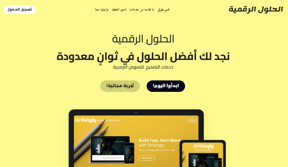 قالب ماكرو من Strikingly