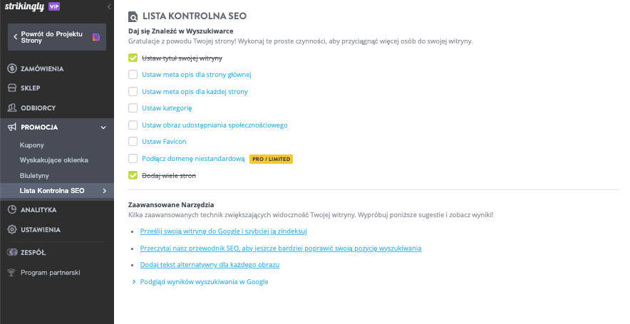 Jak zwiększyć sprzedaż w e-commerce dzięki Strikingly – wykorzystaj techniki SEO