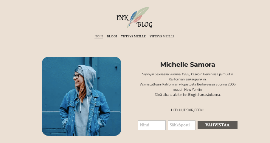 InkBlog-malli Strikingyliltä