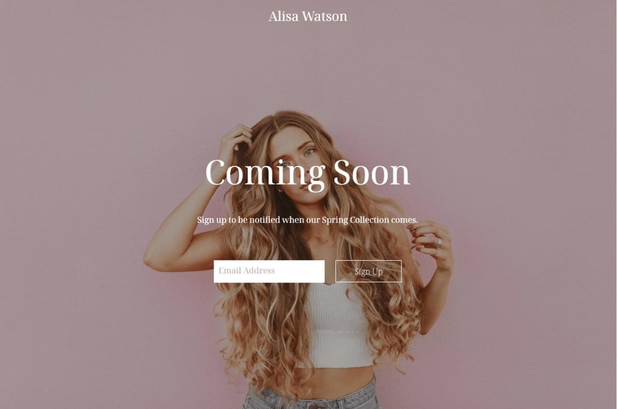 Alisa Watson Website-Vorlage von Strikingly