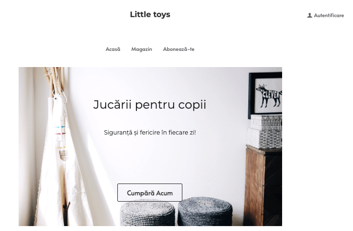 Șablon magazin online jucării pentru copii