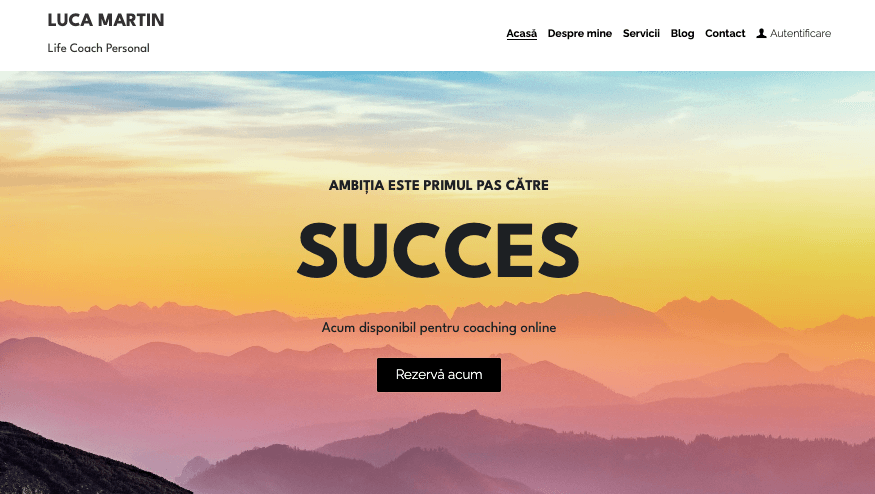 Șablon de antrenor de viață personală de la Strikingly