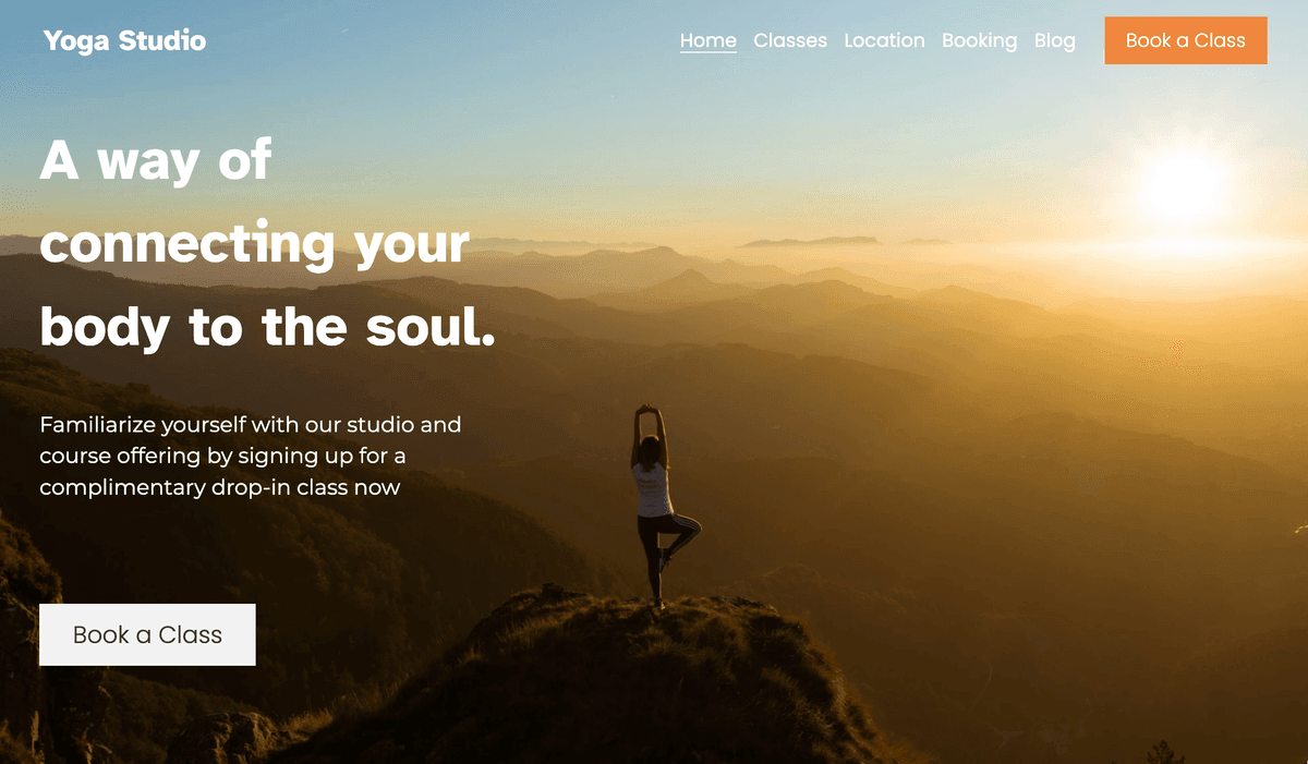 Joga Strona Firmowa Szablon z Strikingly