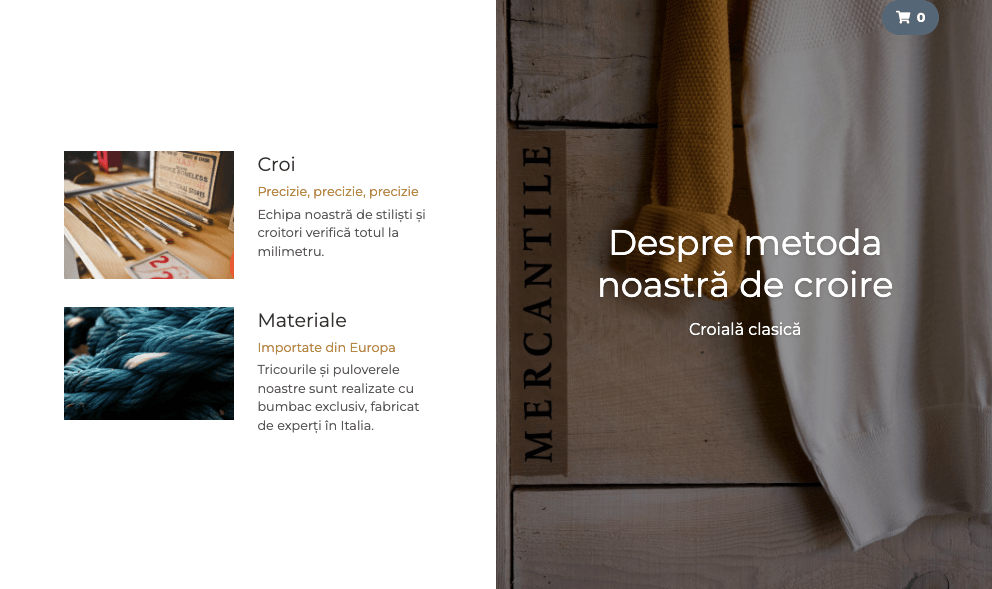 Șablon de perspectivă de la Strikingly