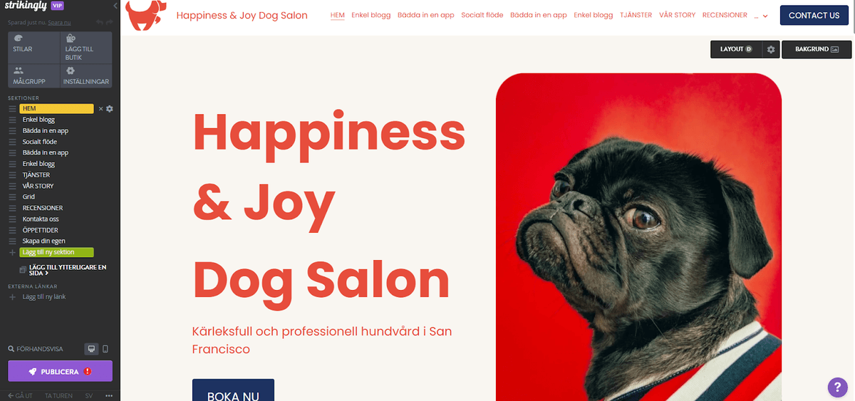 Använda Strikingly för att skapa infografik