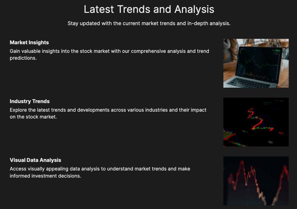 إنشاء تصور لبيانات سوق الأسهم