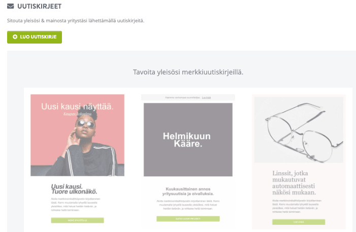 Strikinglyn uutiskirjetoiminto