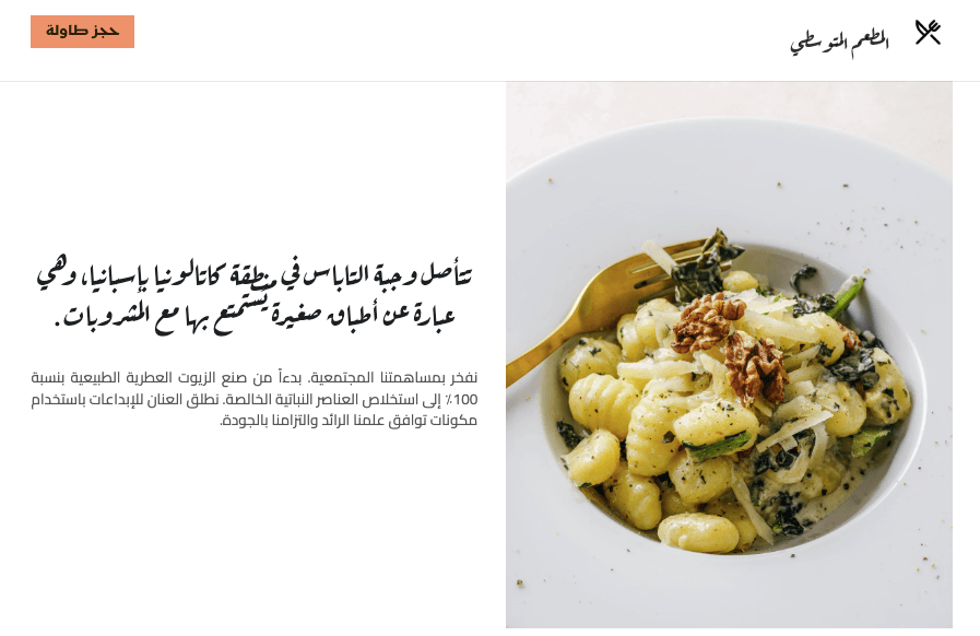 قالب البحر الأبيض المتوسط من Strikingly