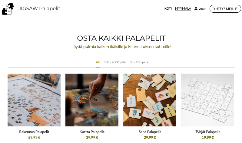 Jigsaw Puzzles Online Store Template Strikinglylta