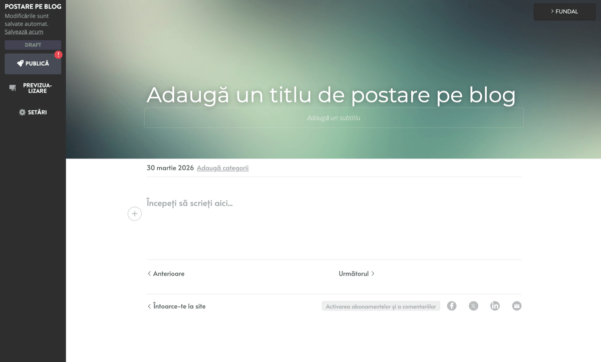 Strikingly Blog Editor