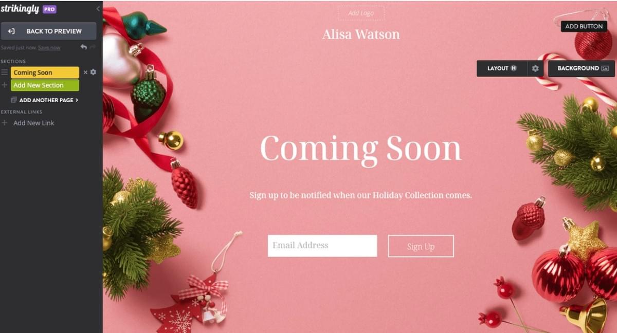 Criação de Campanhas de Marketing de Férias Vencedoras com Strikingly