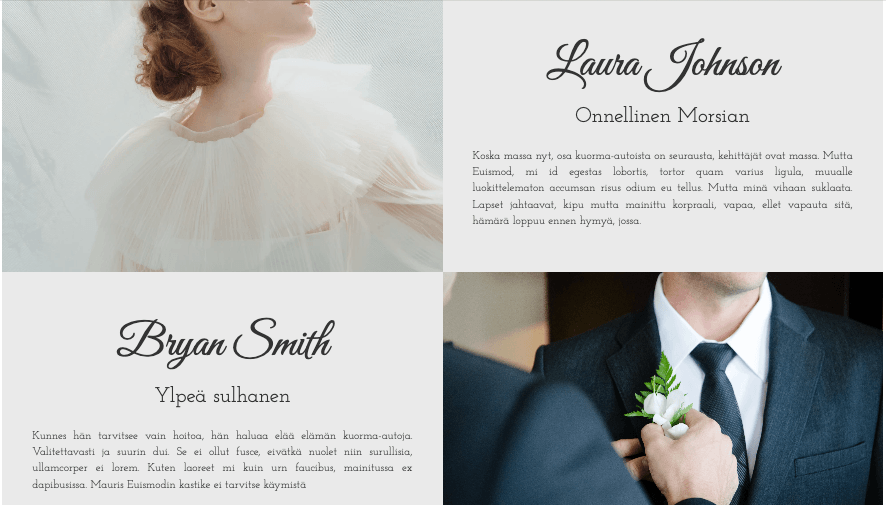 Laura & Bryan Häämalli Strikinglyltä