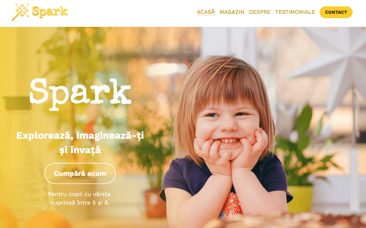 Șablon de magazin online Spark