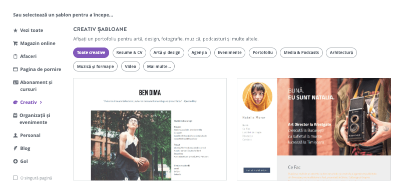 Cum să creezi ușor o pagină de pornire Wow cu Strikingly - Alege un șablon